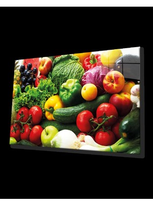 Marsilyan- Meyve ve Sebze Cam Tablo Fruits And Vegetables Art
