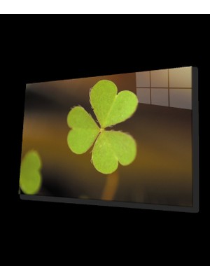 Marsilyan- Üç Yapraklı Yonca Yeşil Cam Tablo