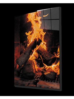 Marsilyan- Şömine Ateş Cam Tablo