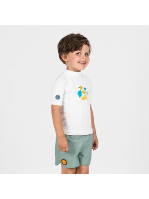 Nabaiji Bebek UV Korumalı Kısa Kollu Tişört - Balık Desenli