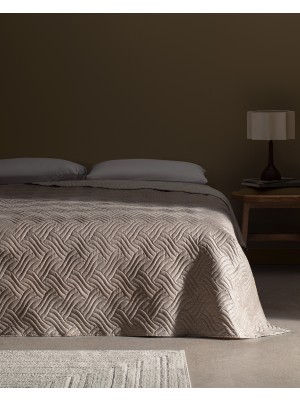 Madame Coco Odette King Size Yatak Örtüsü - Bej