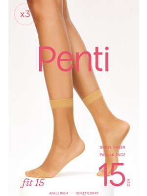 Penti Fit 15 Açık Ten 3lü Soket Çorap