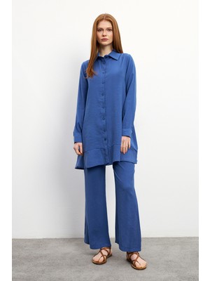 Cupra Tunik Pantolon Takım - Indigo
