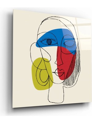 Marsilyan- Renkli Portre Cam Tablo