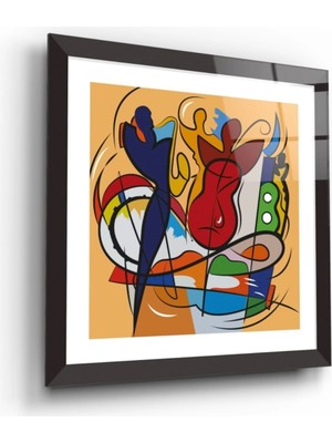 Marsilyan- Soyut Desenler Cam Tablo