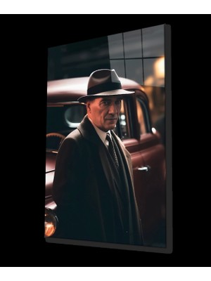 Marsilyan- Yapay Zeka Atatürk Portresi Cam Tablo Ev ve Ofis Duvar Dekoru