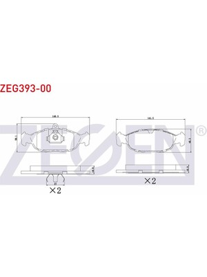 ZEGEN-ZEG393-00 - Fren Balatası Ön Astra F 91> Vectra A 88> Corsa A 82> Corsa B 93> Combo 93>01 Tıgra A 94> Omega 86> Omega B 94> Senator 87> / Lanos 97> Nexıa 96> / Xj6 75>