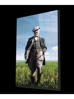 Marsilyan- Atatürk Portresi Cam Tablo Ev ve Ofis Duvar Dekoru