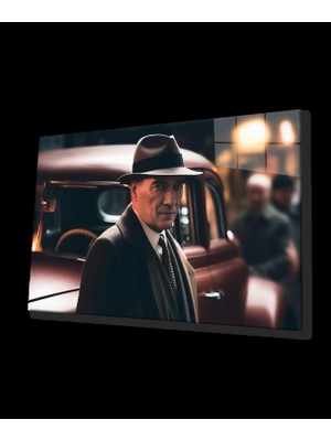 Marsilyan- Yapay Zeka Atatürk Portresi Cam Tablo Ev ve Ofis Duvar Dekoru