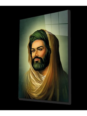 Marsilyan Hz. Ali Dini İslami Cam Tablo  Dayanıklı Cam
