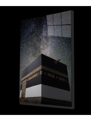 Marsilyan Kabe Kutsal Topraklar Dini İslami Cam Tablo  4 mm Cam
