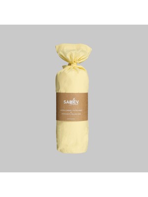 Sarev   Pamuk Çift Kişilik 180200  cm  2 Adet Yastık Kılıflı Fitted Çarşaf Seti Sarı