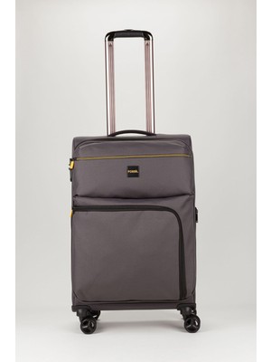 Fossil Unisex Mavi Hafif Ultra Light Lüx Kumaş Orta Boy Valiz