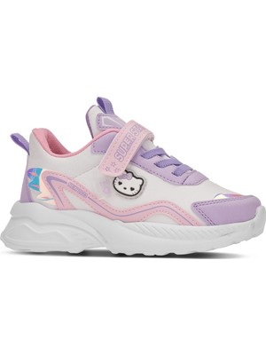 Günlük Kız Çocuk Sneaker Lastik Bağcıklı Hologram Cırtlı Hafif Hello Kitty Ayakkabı 1907