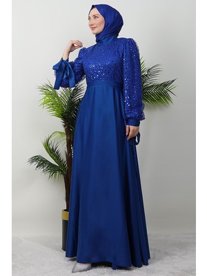 Giza Store Pul Payet Detay Saten Abiye Saks
