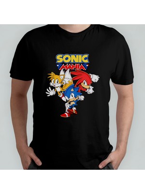 Pixxa Sonic The Hedgehog Kirpi Unisex %100 Pamuklu Bisiklet Yaka T-Shirt Model 7