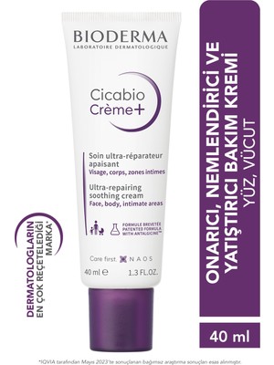 Cicabio Cream Onarıcı Cilt Bakım Kremi Bebek, Çocuk ve Yetişkin Kullanımına Uygun, Parfümsüz 40 ml