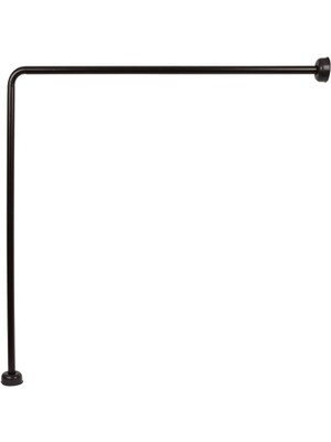 Banio Home - Köşeli (L) ve (U) Banyo Perde Askısı - Duş Borusu (80*80*80 Cm)