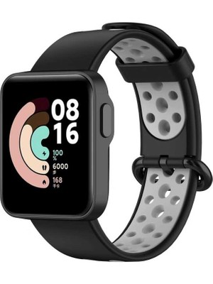 ZORE Xiaomi Redmi Watch 2 Lite Krd-02 Uyumlu Kordon - SIYAH-GRI-8680436587881-TCHS74843