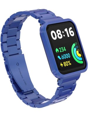 ZORE Xiaomi Redmi Watch 2 Lite Uyumlu Krd-60 Metal Kordon Zore - LACIVERT-8680436588116-TCHS74878