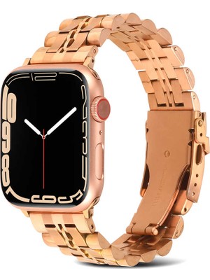 ZORE ​​​watch Ultra 49MM Kordon Uyumlu Krd-54 Metal Strap Kayış Zore - Rose GOLD-8680436416204-TCHS79554
