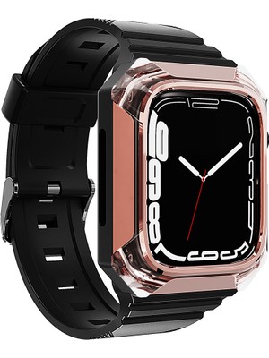 ZORE Watch 38MM Uyumlu Krd-88 Sert Pc Kasa Koruyuculu Uyumlu Kordon Zore - Rose GOLD-8680436700730-TCHS89