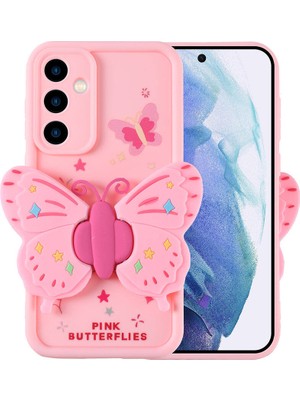 Galaxy A55 Kılıf Kamera Korumalı Figür Tasarımlı Zore Kapya Kapak-Pembe AÇIK-8680436786512-TCHS10659