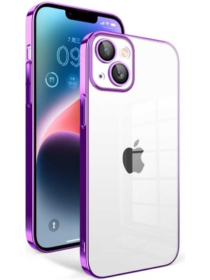 ZORE Apple iPhone 14 Plus Kılıf Kamera Korumalı Renkli Çerçeveli Zore Garaj KAPAK-LILA-8680436638743-TCHS