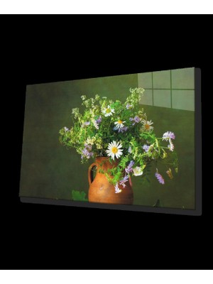 Marsilyan- Natürmort Çiçek Cam Tablo   Natürmort Çiçek