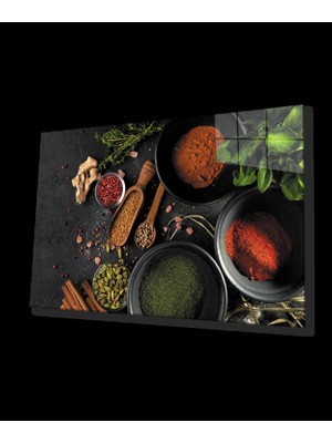 Marsilyan- Baharat Mutfak Natürmort Cam Tablo