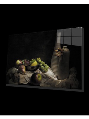 Marsilyan- Natürmort Meyveler Cam Tablo   Still Life Fruits Table