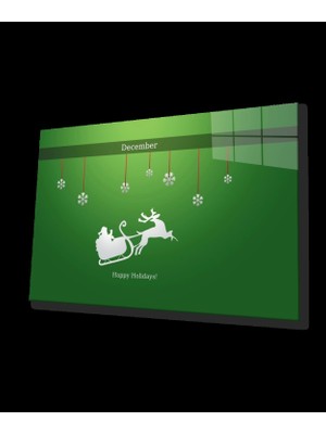 Marsilyan- Yeşil  Happy Holidays Cam Tablo