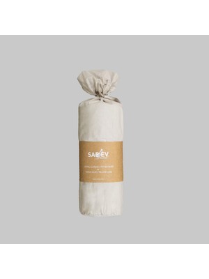 Sarev   Pamuk Battal Boy 200200  cm  2 Adet Yastık Kılıflı Fitted Çarşaf Seti Bej