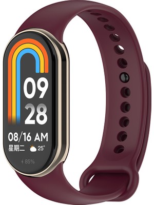 ZORE Xiaomi Mi Band 9 Serisi Klasik Kordon Silikon Strap Kayış-Koyu KIRMIZI-8680436808375-TCHS110765