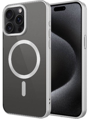 ZORE Apple iPhone 15 Pro Max Kılıf Mat Tasarımlı Magsafe Wireless Şarj Özellikli Zore Mat Setro Kapak-Güm