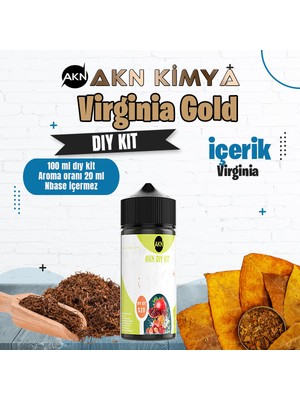 Akn Kimya Virginia Gold Dıy Kit Gıda Aroması %20 Oranda Aroma İçerir (Hazır Değildir )
