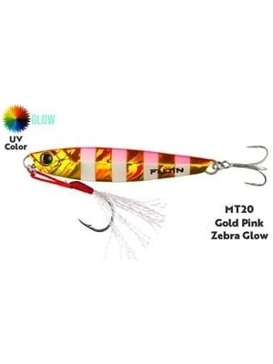 Fujin Jig-X 40GR Shore Jigging Jig Yem MT20 Gold Zebra Glow