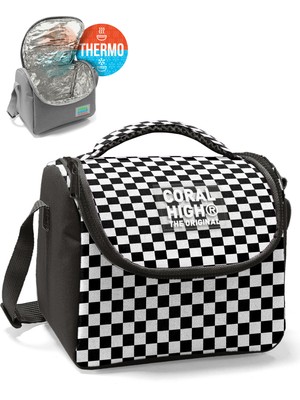 Coral High Siyah Beyaz Dama Desenli Thermo Beslenme Çantası 22777