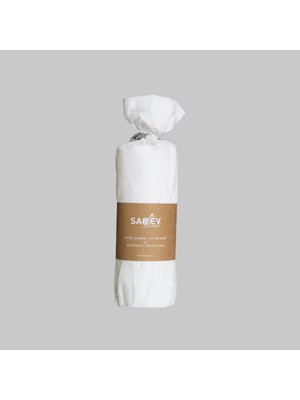 Sarev   Pamuk Tek Kişilik 120200  cm  1 Adet Yastık Kılıflı Fitted Çarşaf Seti Beyaz