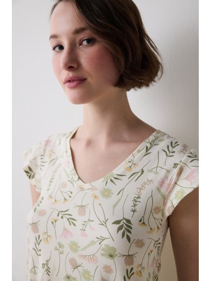 Penti Iris Floral Çok Renkli Kapri Pijama Takımı