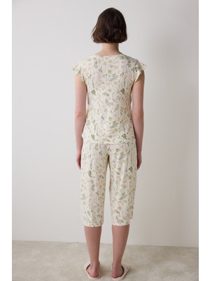 Penti Iris Floral Çok Renkli Kapri Pijama Takımı