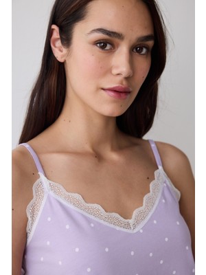 Penti Lilac Dotted Şortlu Pijama Takımı
