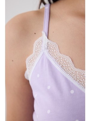 Penti Lilac Dotted Şortlu Pijama Takımı