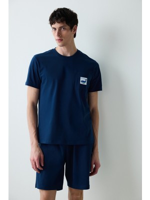 Penti Whale Lacivert Şortlu Pijama Takımı
