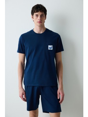 Penti Whale Lacivert Şortlu Pijama Takımı