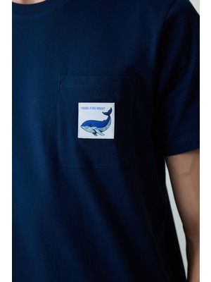 Penti Whale Lacivert Şortlu Pijama Takımı