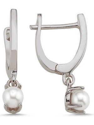 Birinci 14 Ayar Altın 3 mm Doğal İnci Sallantılı Küpe