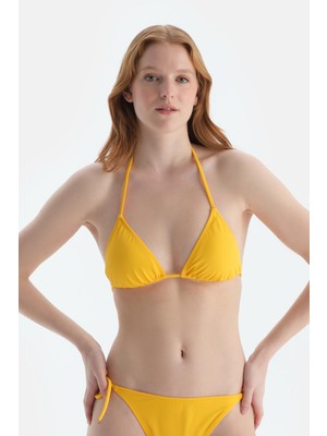 Dagi Sarı Üçgen Küçük Bikini Üst