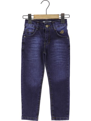 Crassi Erkek Çocuk Kot Pantolon Bol Kesim Denim Kumaş 1 - 2 Yaş Düz Desenli Mavi Renk