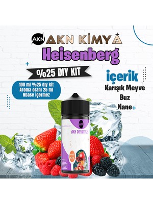 Akn Kimya Heisenberg Yoğun Dıy Kit Karışık Meyve Buz Nane Gıda Aroması %25 Oranda Aroma İçerir (Hazır Değildir )